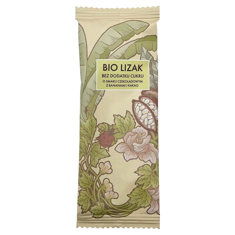 Sucette saveur chocolat aux bananes sans sucre ajouté BIO lizuu 6g