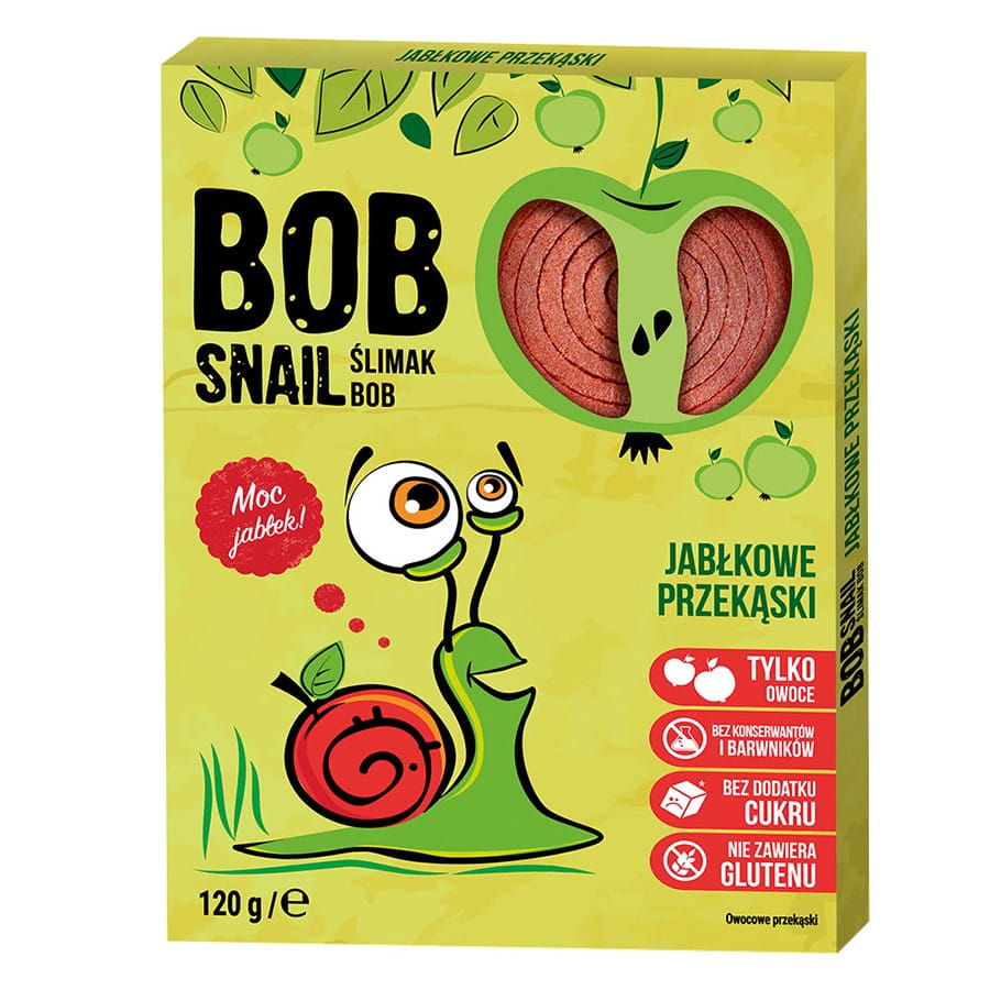Snack aux fruits pomme sans sucre ajouté 120g BOB SNAIL