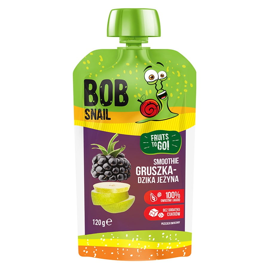 Smoothie poire et mûre sans sucre ajouté 120g BOB SNAIL