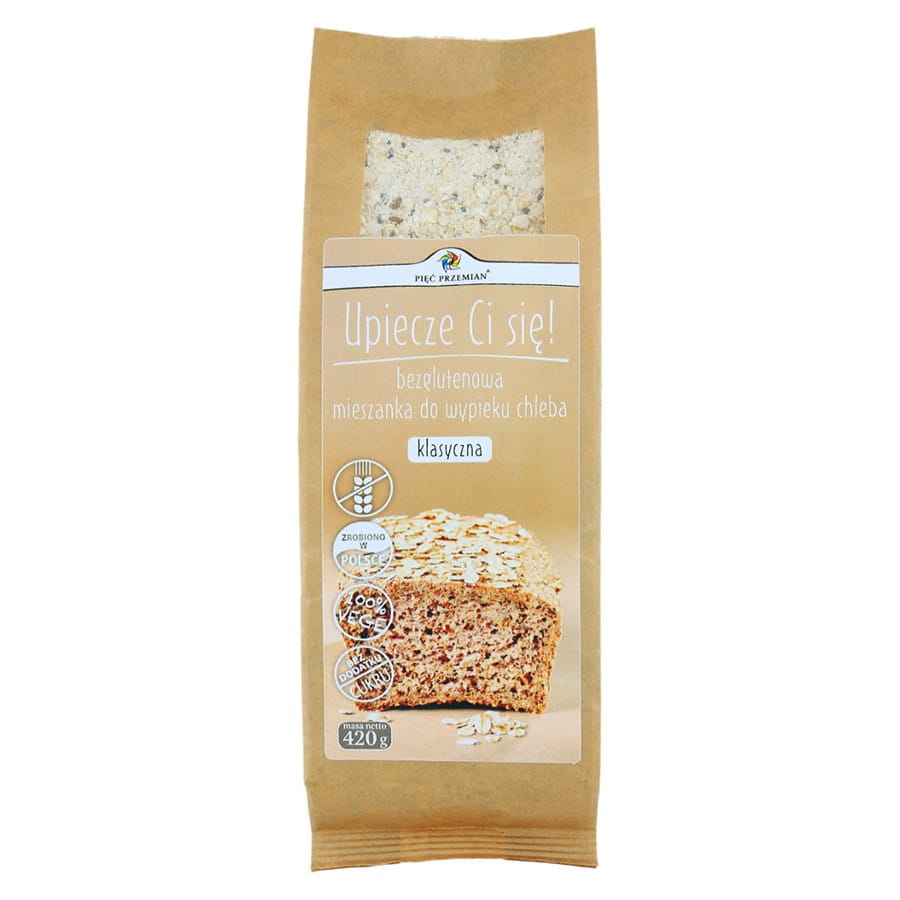 Mélange sans gluten pour la cuisson du pain classique 420g CINQ CHANGEMENTS