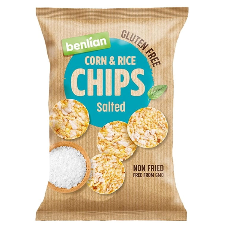 Chips de maïs et de riz - classique au sel de mer 50g BENLIAN