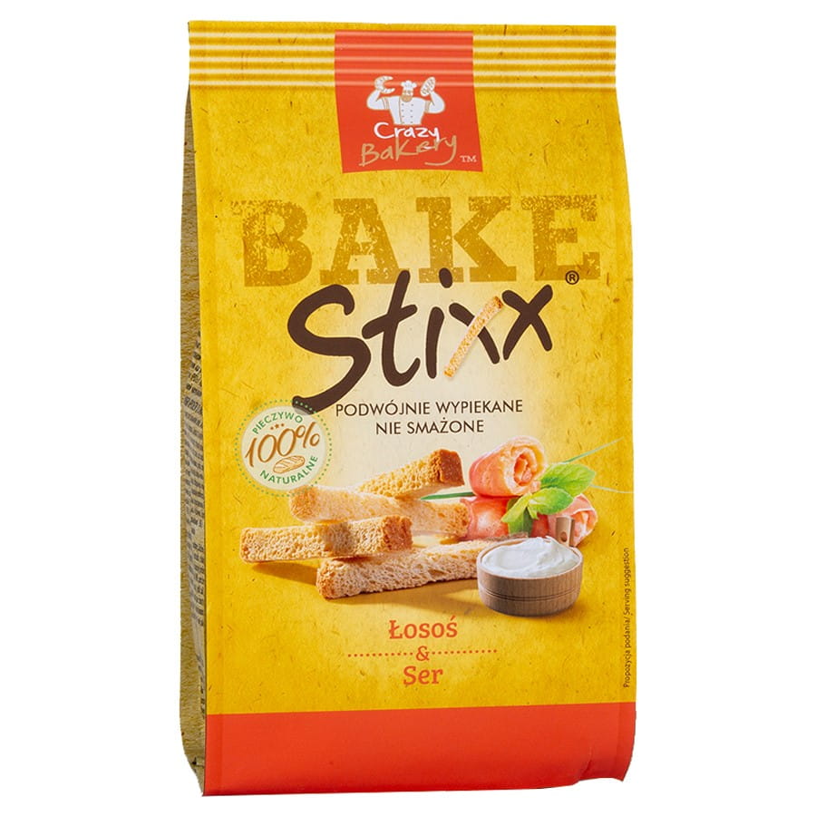 Gressins saumon et fromage 60g BAKE STIXX