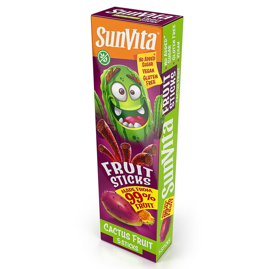 Bâtonnets de fruits sans sucre ajouté - fruit de cactus 100g (5x20g) SUNVITA