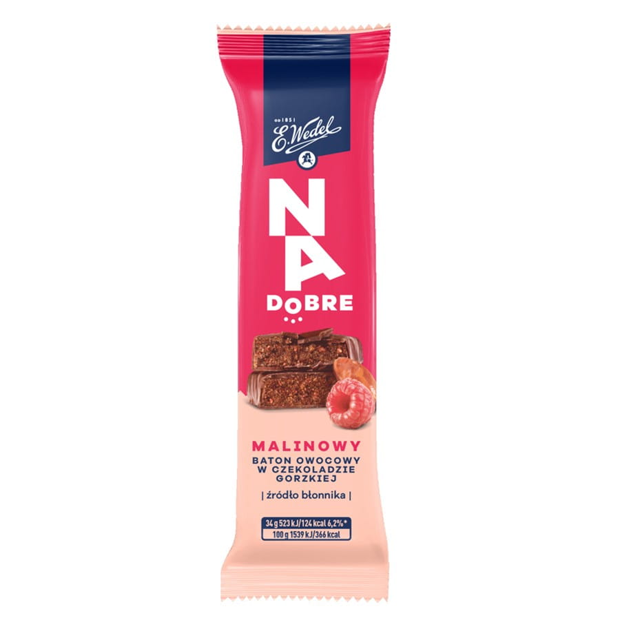 Tablette Framboise au chocolat noir pour de bon 34g WEDEL