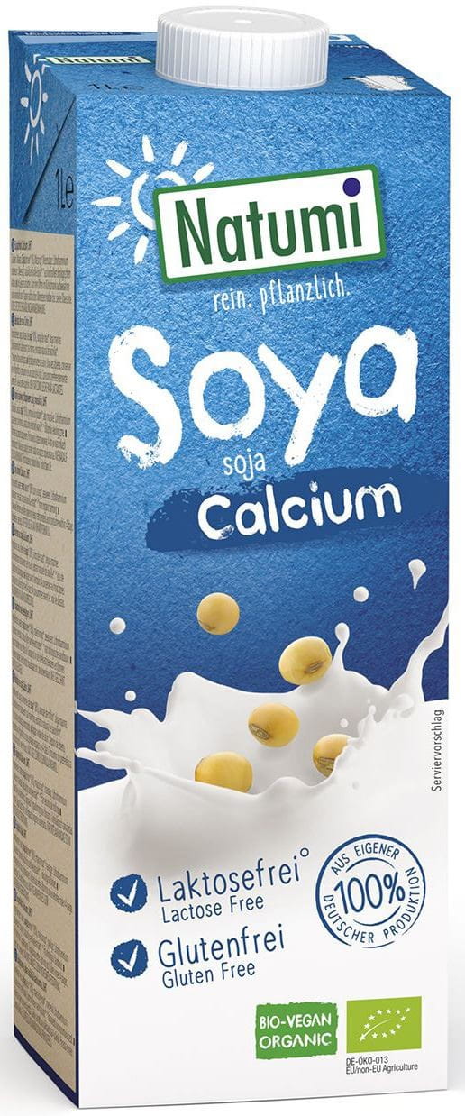 Boisson de soja sans gluten au calcium d'algues marines BIO 1000 ml - NATUMI