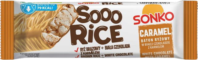 Barre de riz au chocolat blanc et caramel 16g SONKO