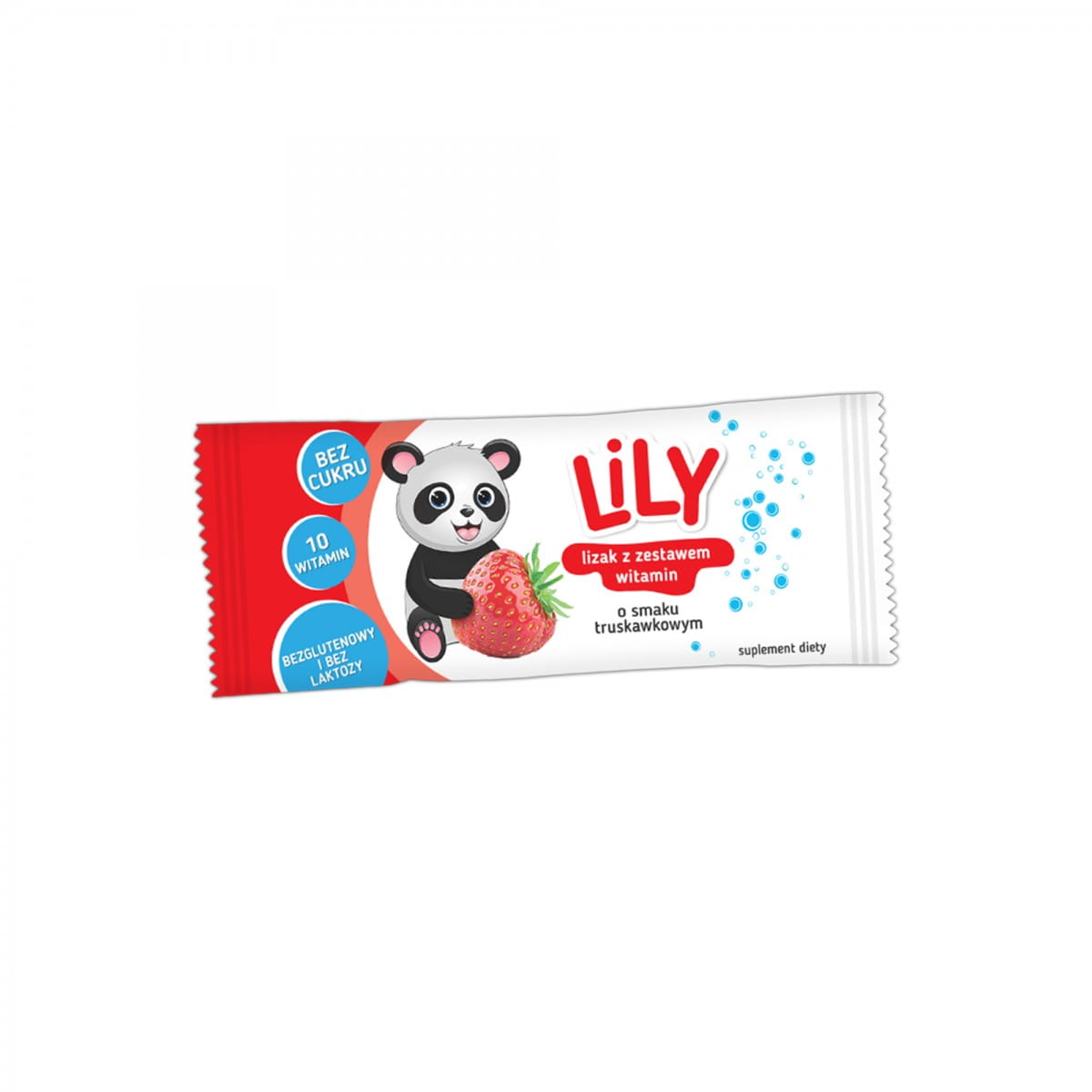 Sucette vitaminée saveur fraise 8 g - LILY CANDY