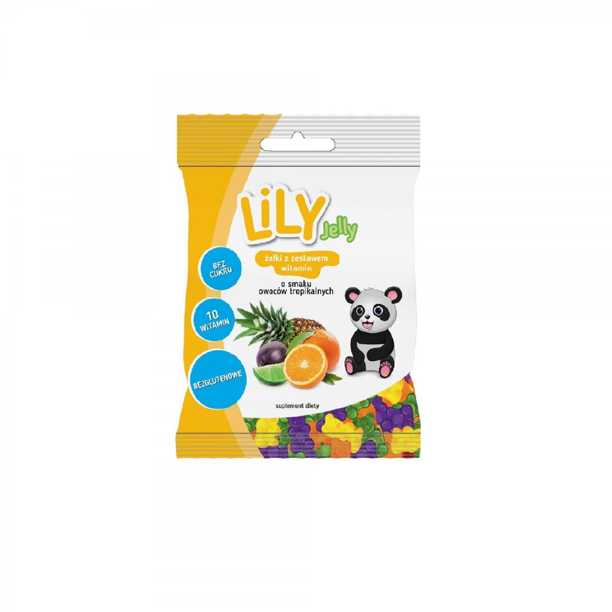 Gelées aux vitamines, saveur fruits tropicaux 80 g - LILY CANDY