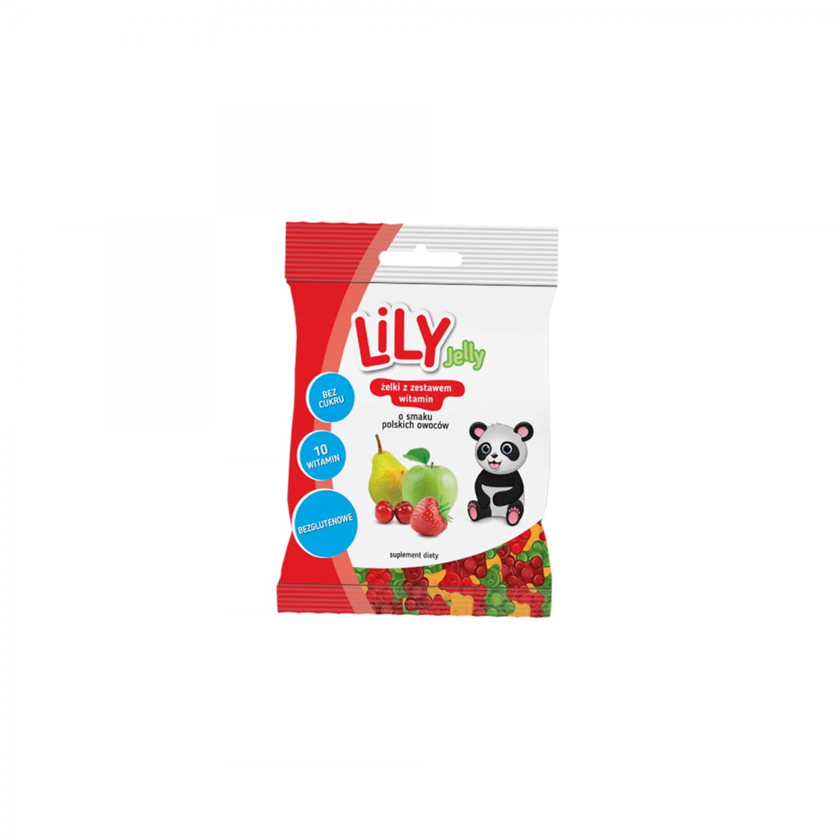 Gélifiés aux vitamines, saveur de fruits polonais 80 g - LILY CANDY