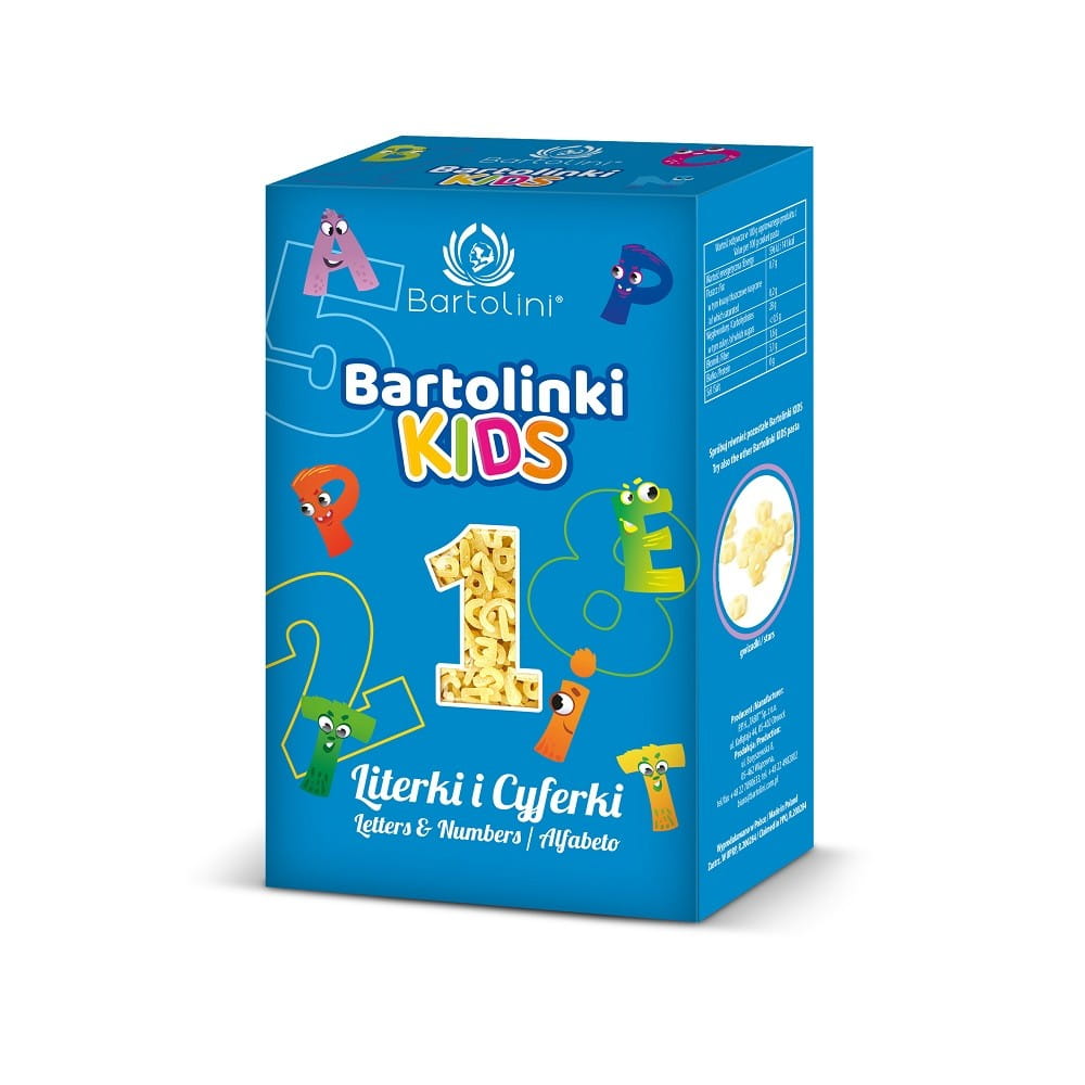 Pâtes pour enfants lettres et chiffres 250 g - BARTOLINI