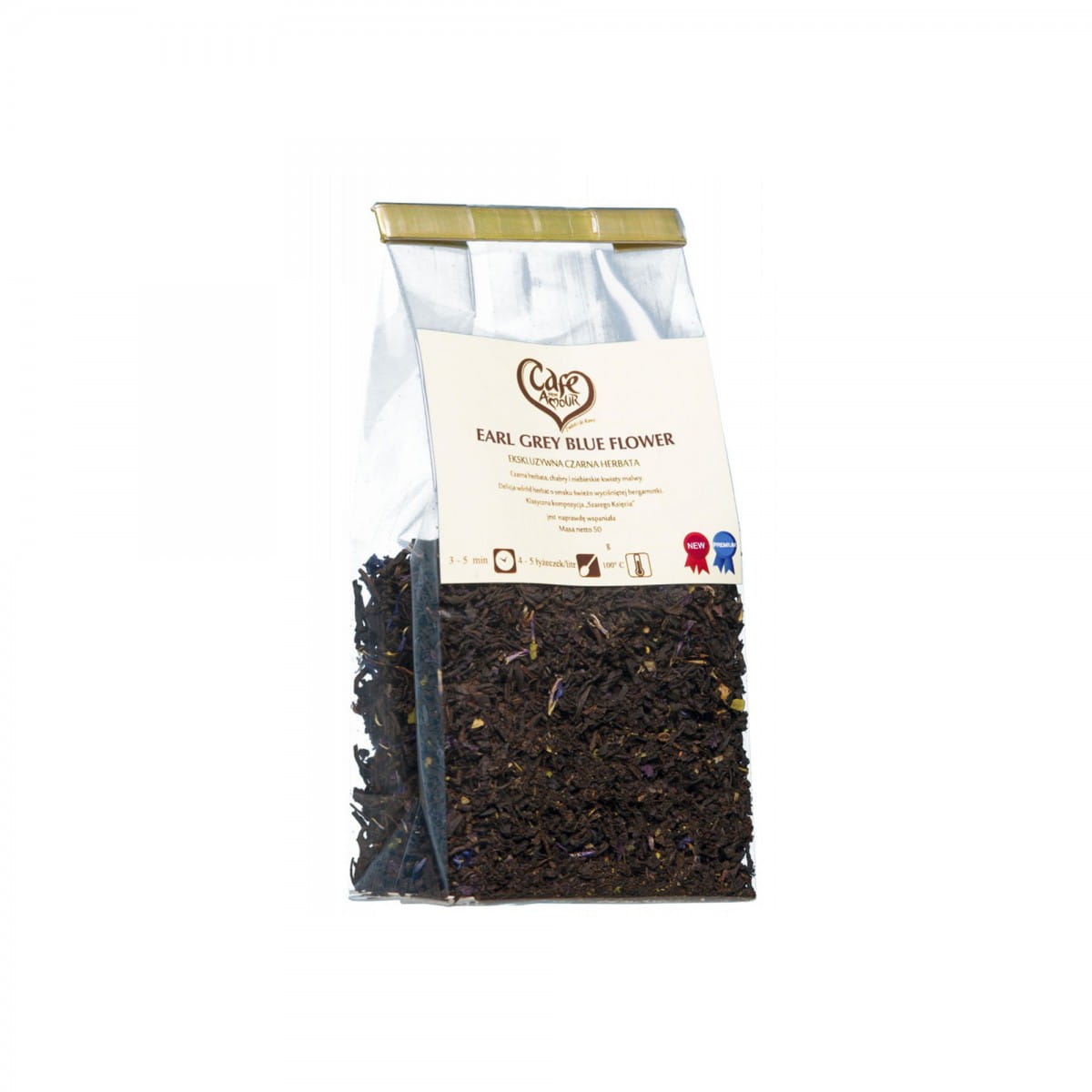 Thé noir feuille Earl Grey fleurs bleues 50 g CAFE AMOUR
