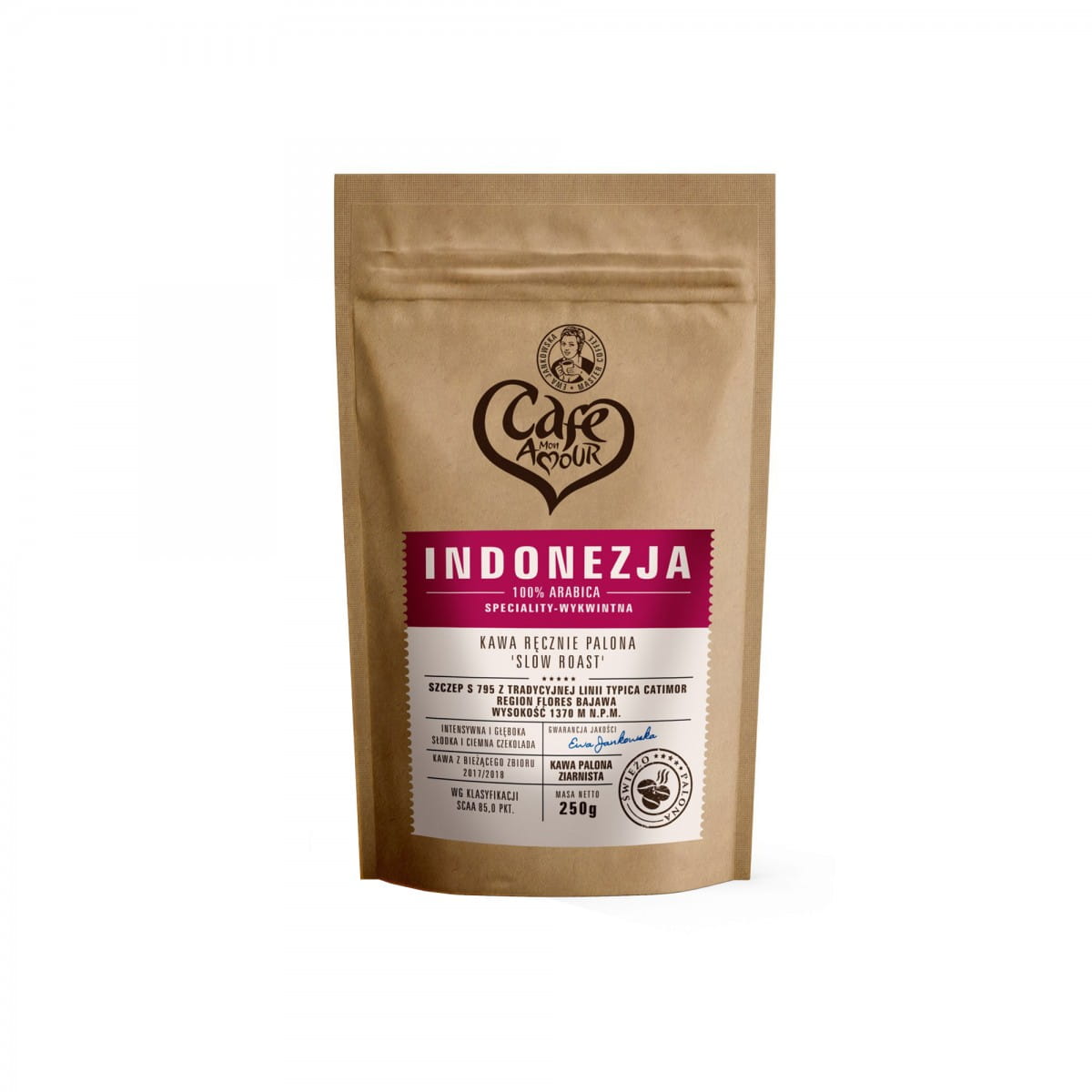 Café en grains torréfié 250g Indonésie CAFE AMOUR