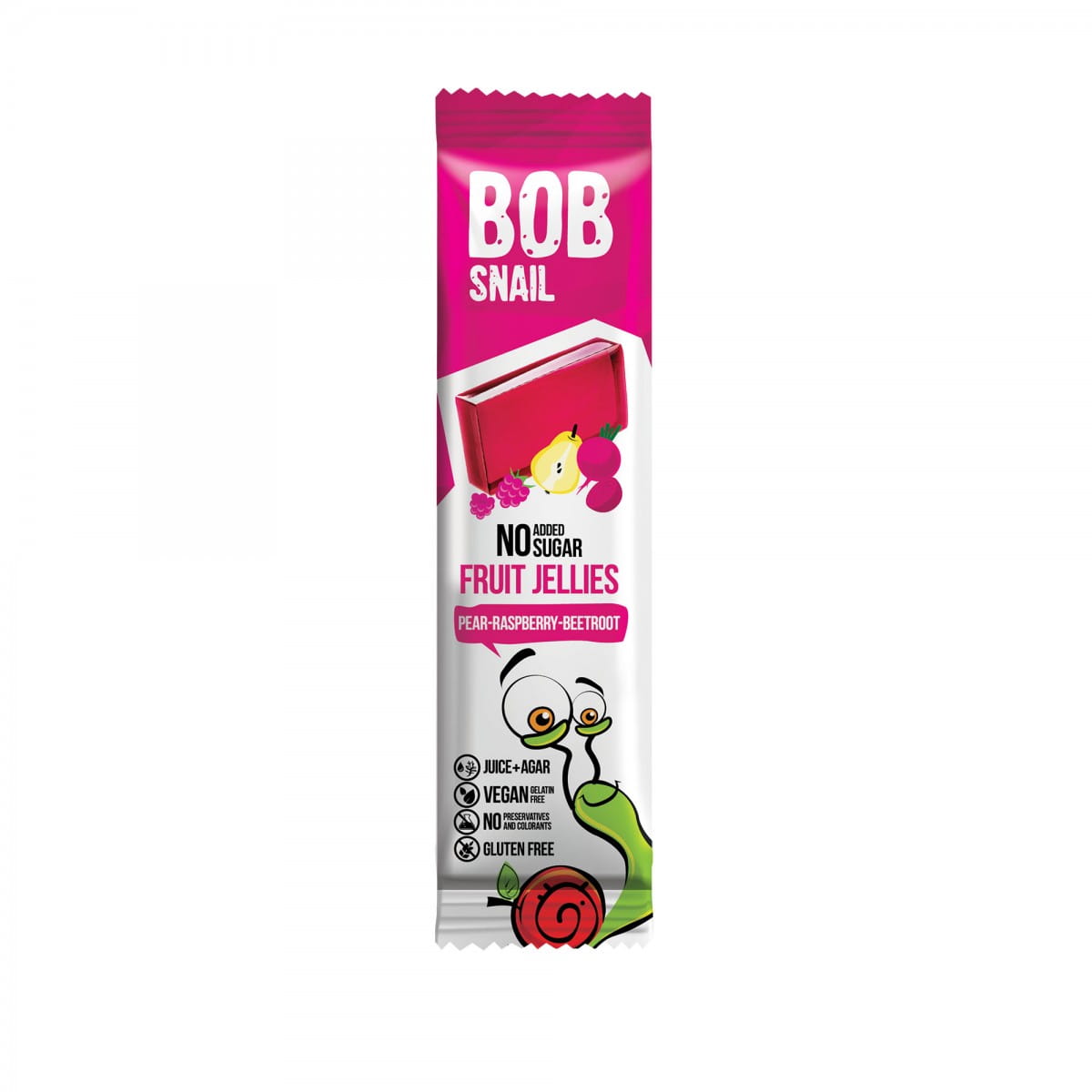 Snack poire - framboise - betterave sans sucre ajouté 38 g BOB ESCARGOT