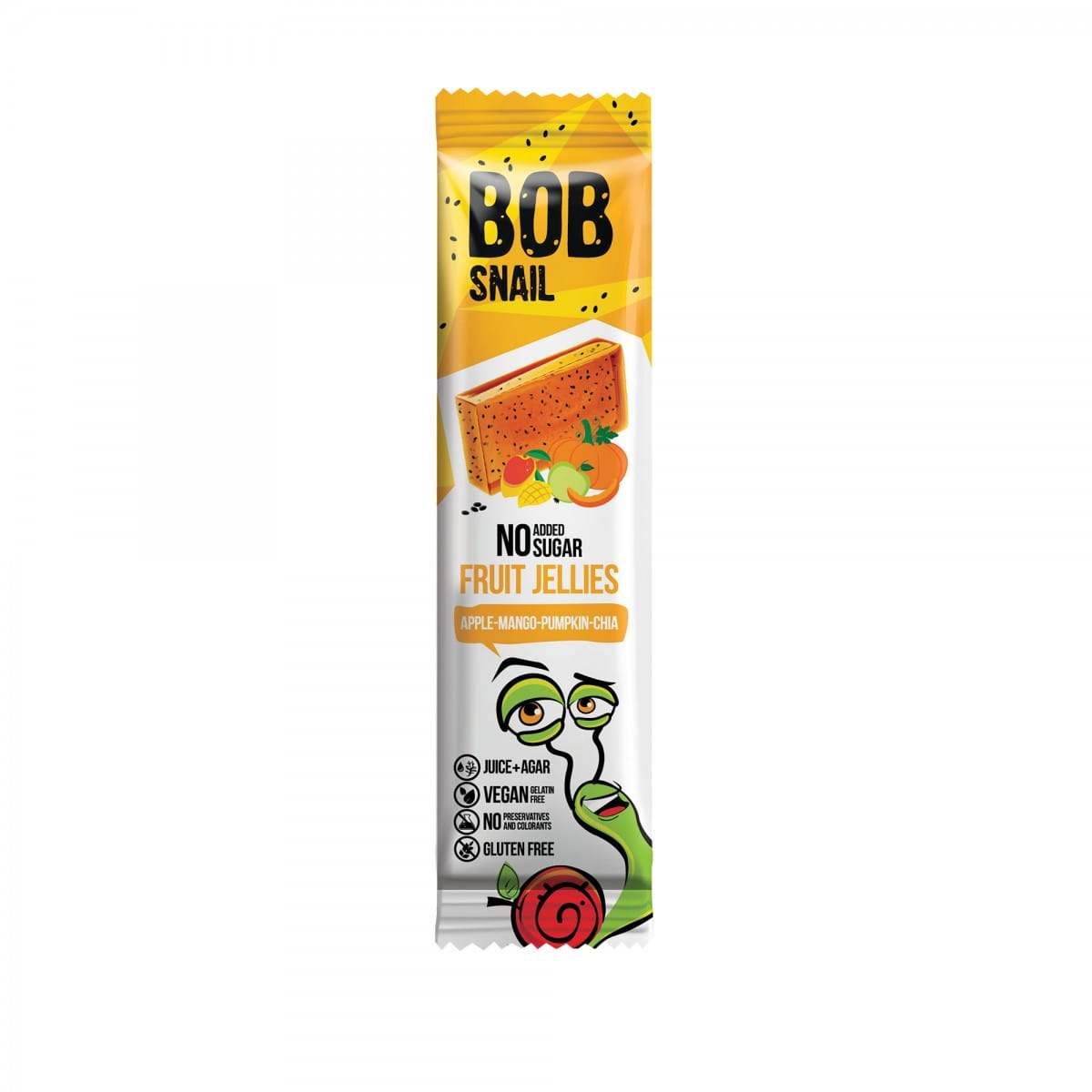 Snack pomme - mangue - potiron - chia sans sucre ajouté 38 g BOB SNAIL