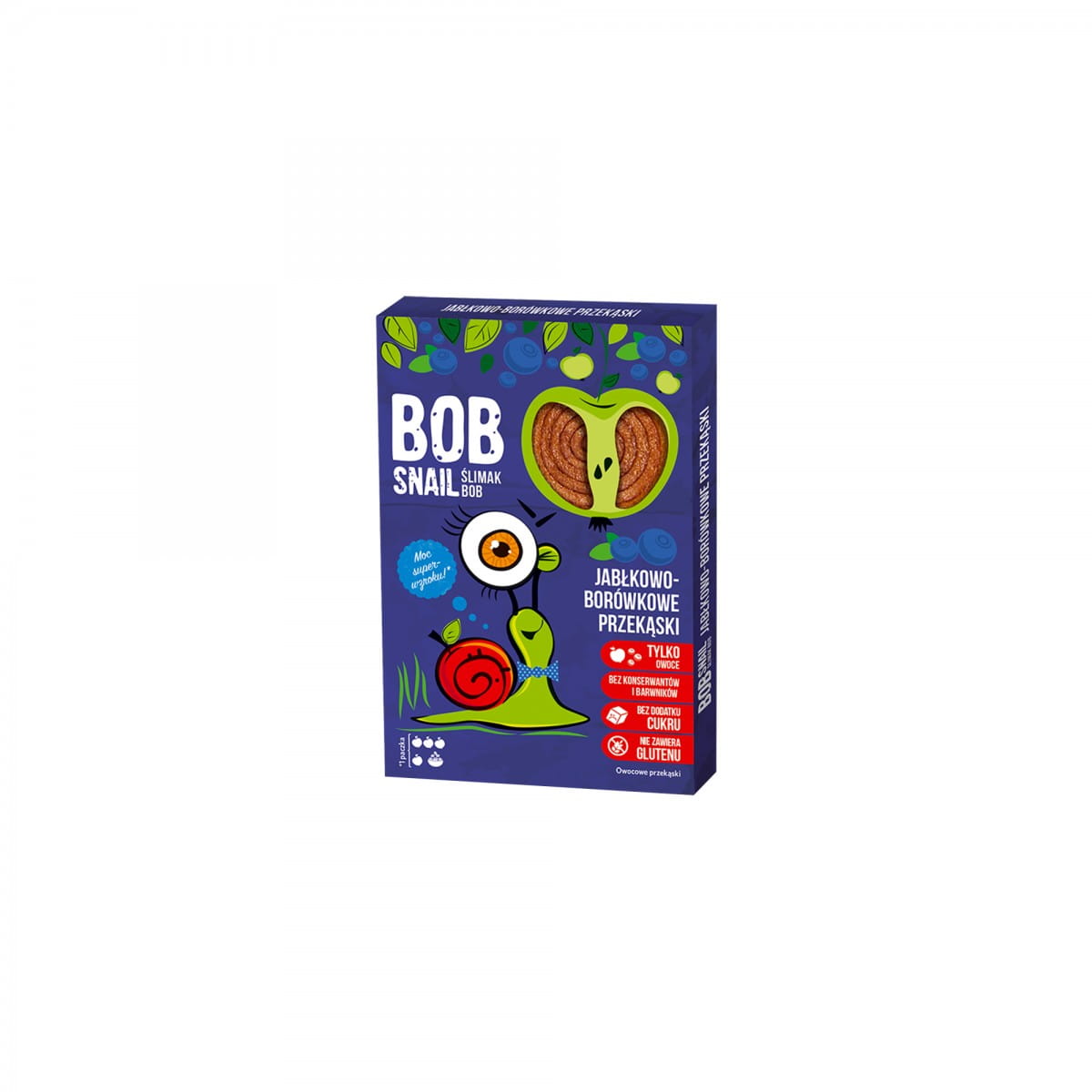 Snack pomme et myrtille à base de fruits sans sucre ajouté 60 g BOB SNAIL