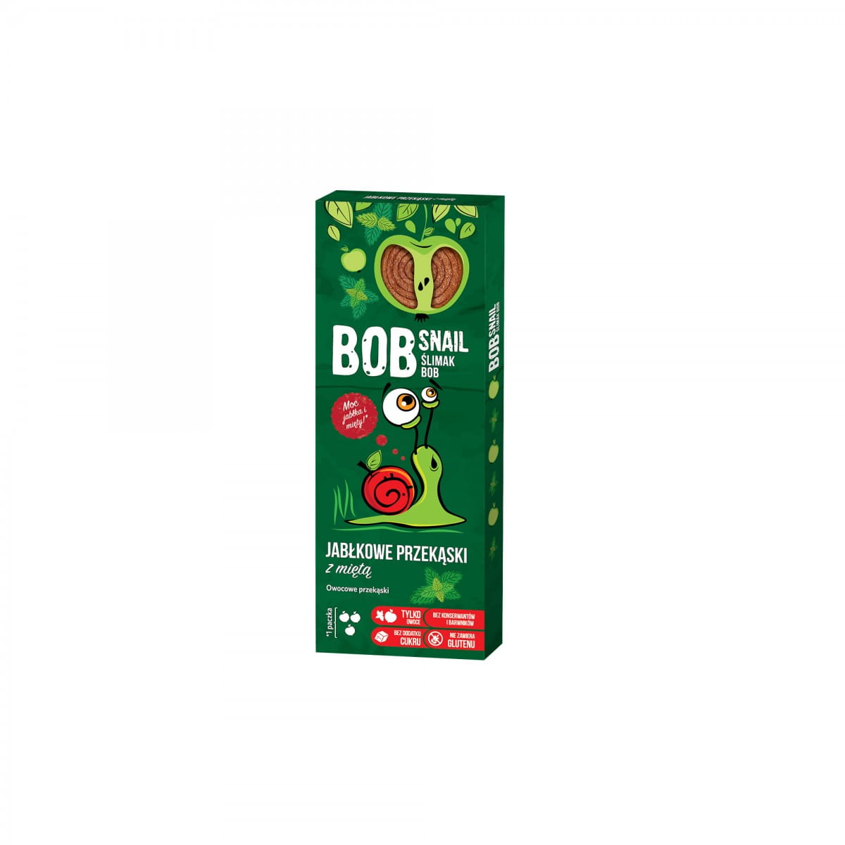 Snack aux fruits pomme et menthe sans sucre ajouté 30 g BOB SNAIL