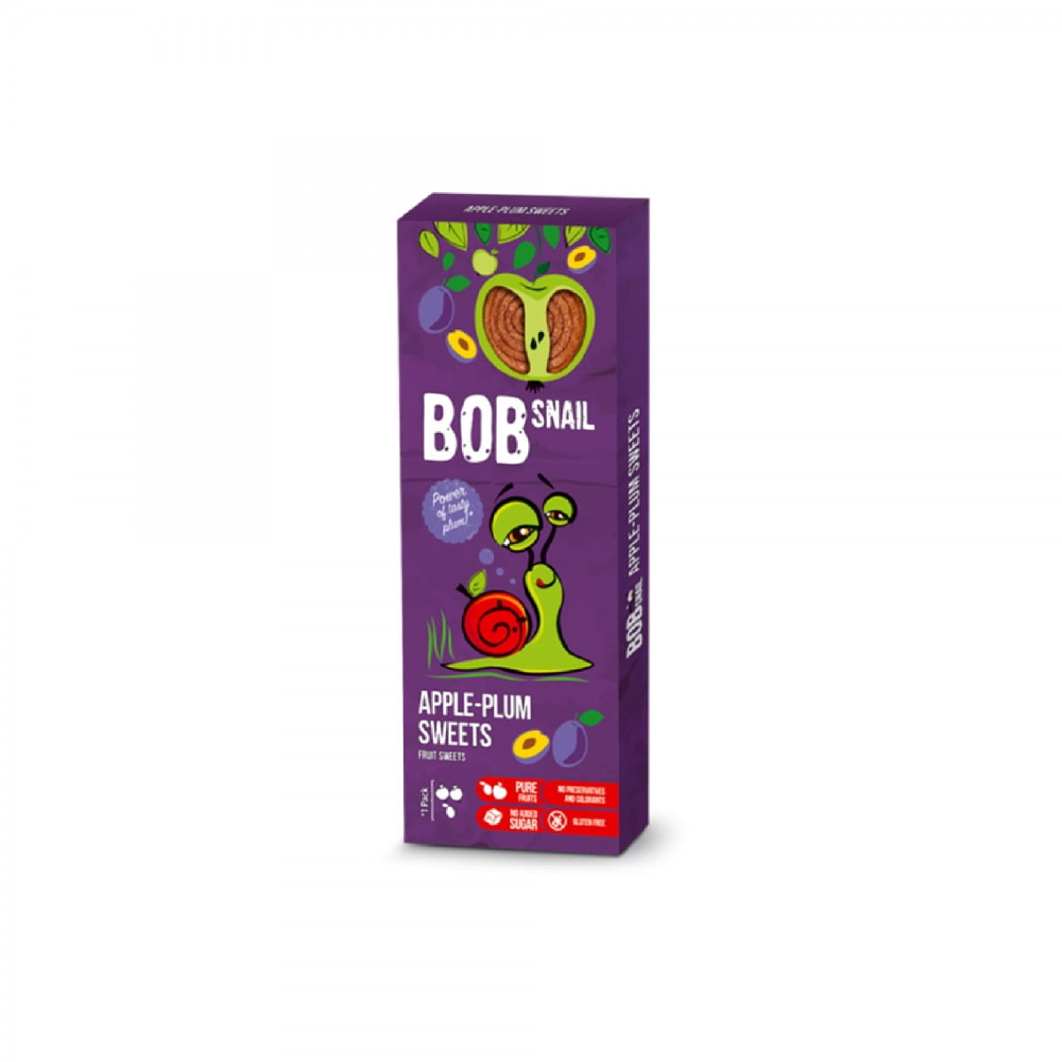 Snack aux fruits pomme et prune sans sucre ajouté 30 g BOB SNAIL