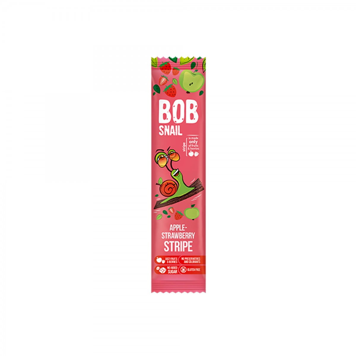 Snack pomme et fraise sans sucre ajouté 14 g BOB SNAIL