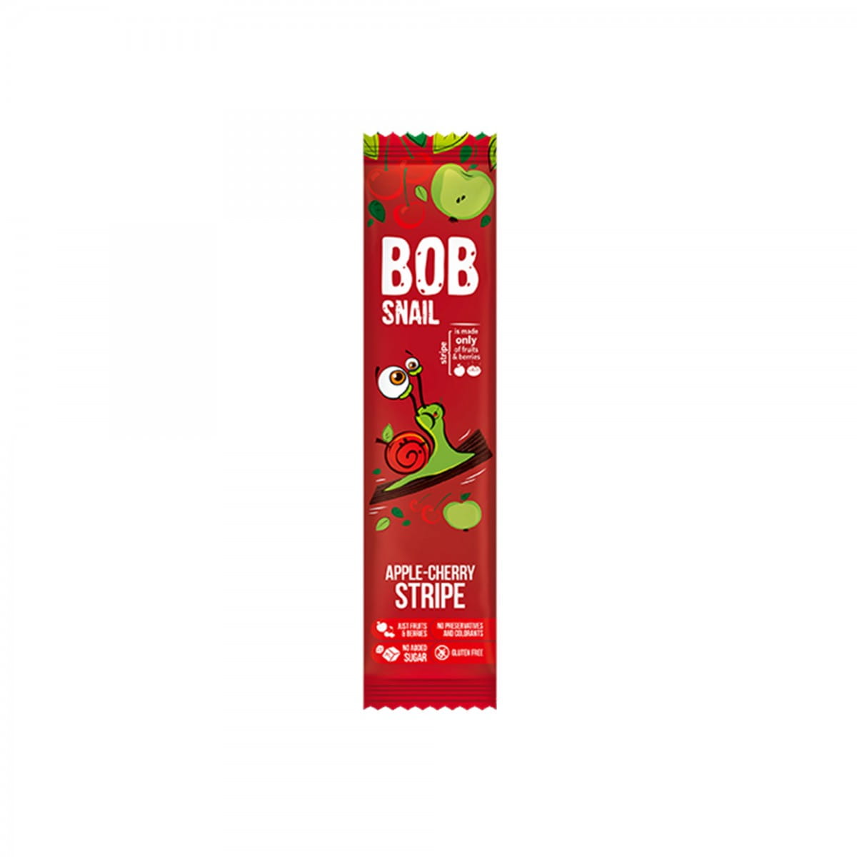 Snack aux pommes et cerises sans sucre ajouté 14 g BOB SNAIL