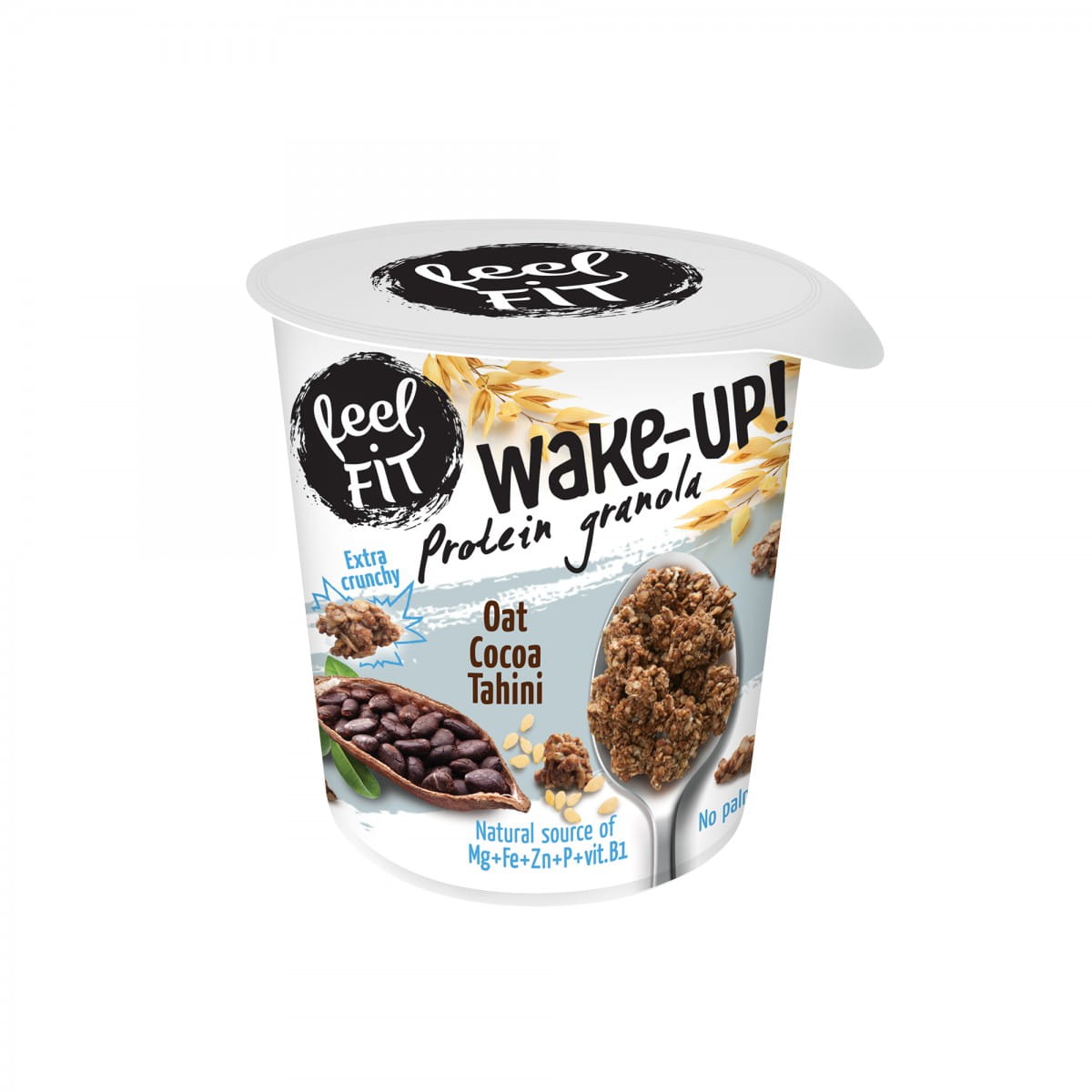 Granola protéiné avoine cacao et tahini 70 g FEELFIT