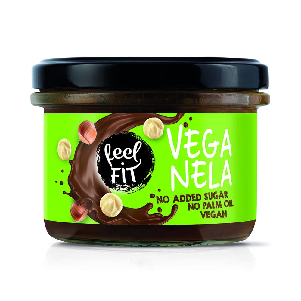 Crème végétalienne aux noisettes et cacao sans sucre 200 g FEELFIT