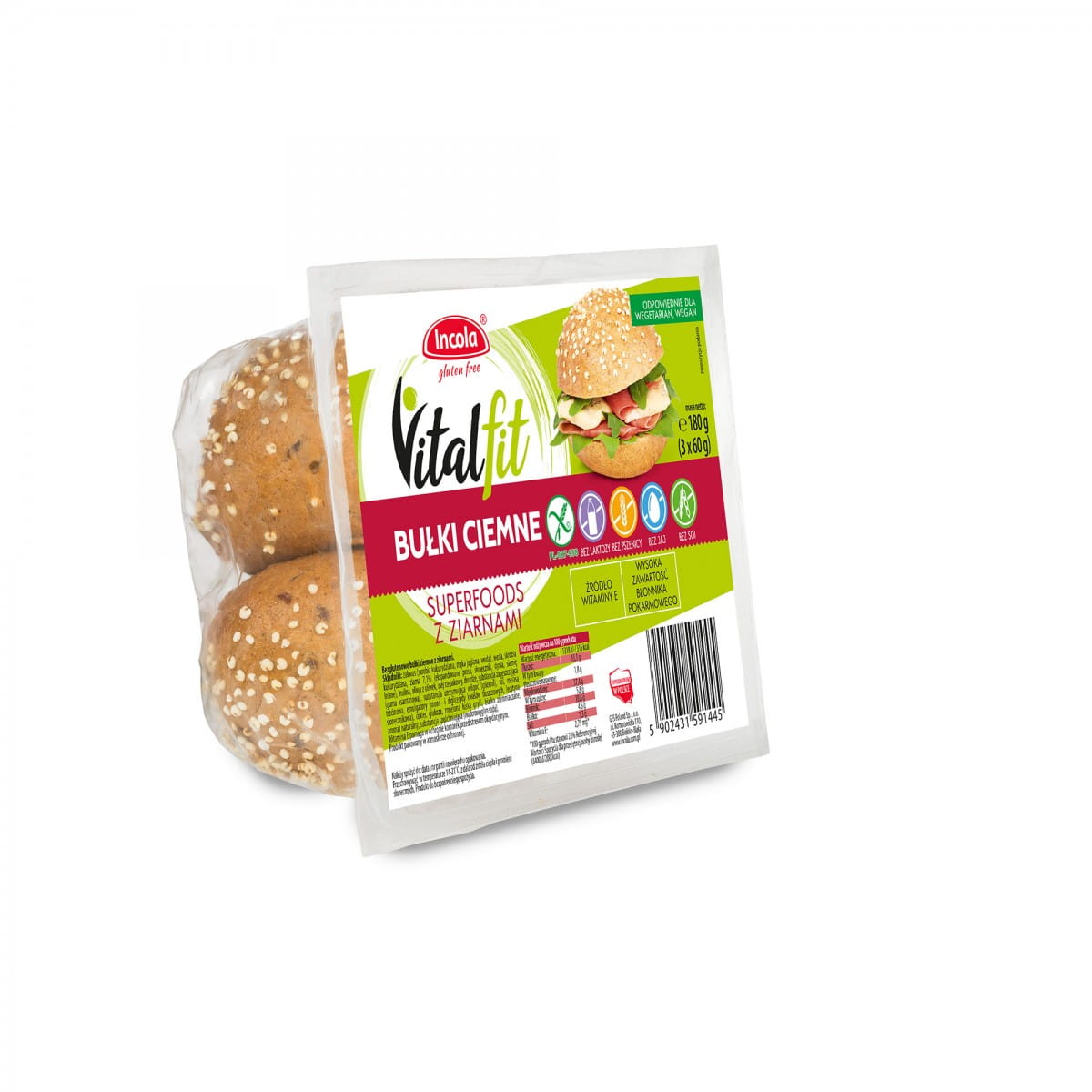 Petits pains noirs aux grains sans gluten 180 g GFS POLAND