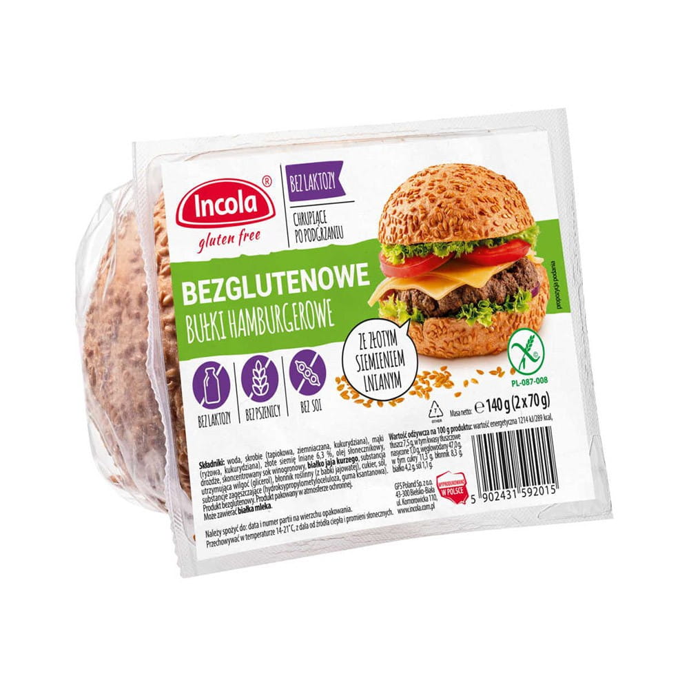 Rouleaux hamburger sans gluten aux graines de lin 140 g