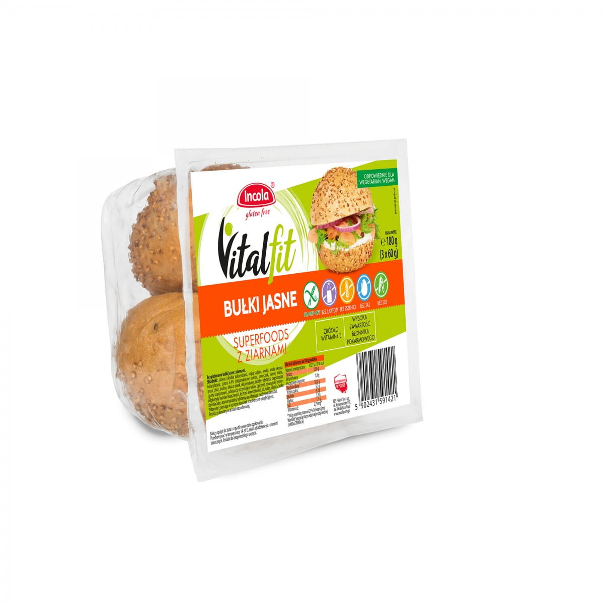 Petits pains légers sans gluten aux céréales 180 g GFS POLAND