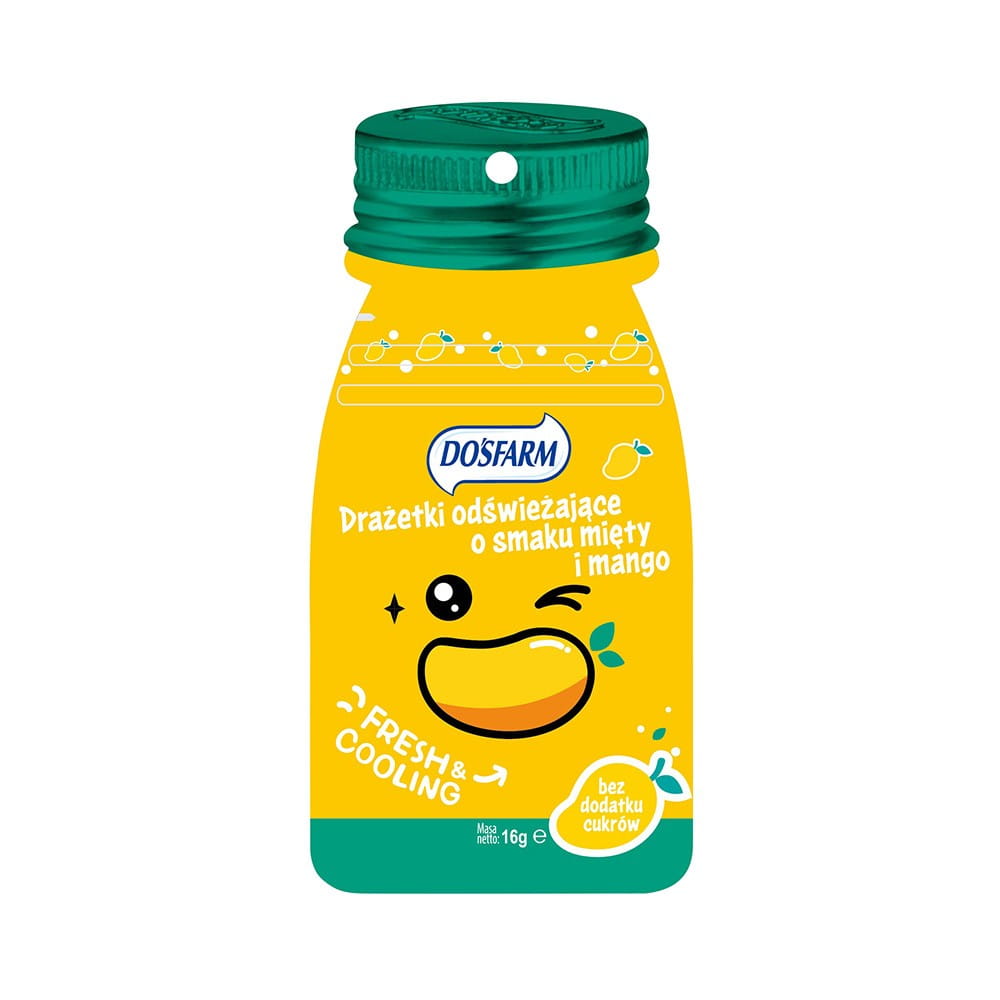 Dragées rafraîchissantes menthe + mangue 16 g