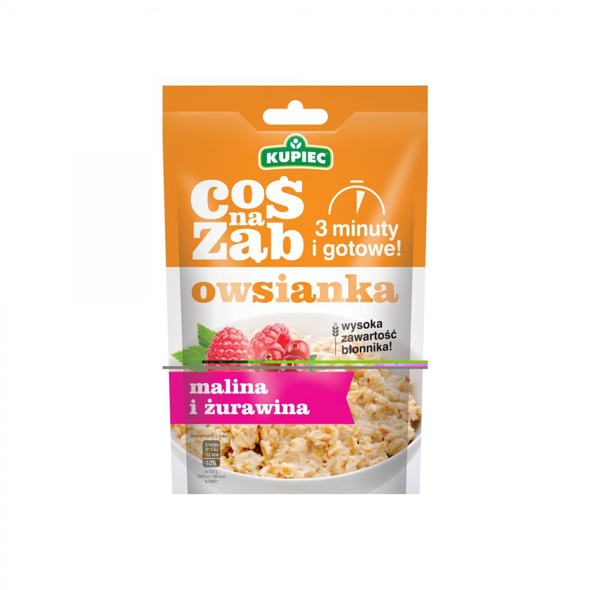 Porridge framboise - canneberge 50 g