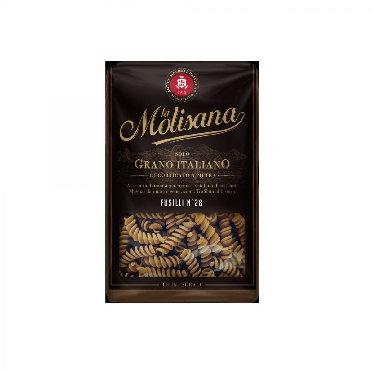 Pâtes fusilli de grains entiers n° 28 500 g LA MOLISANA