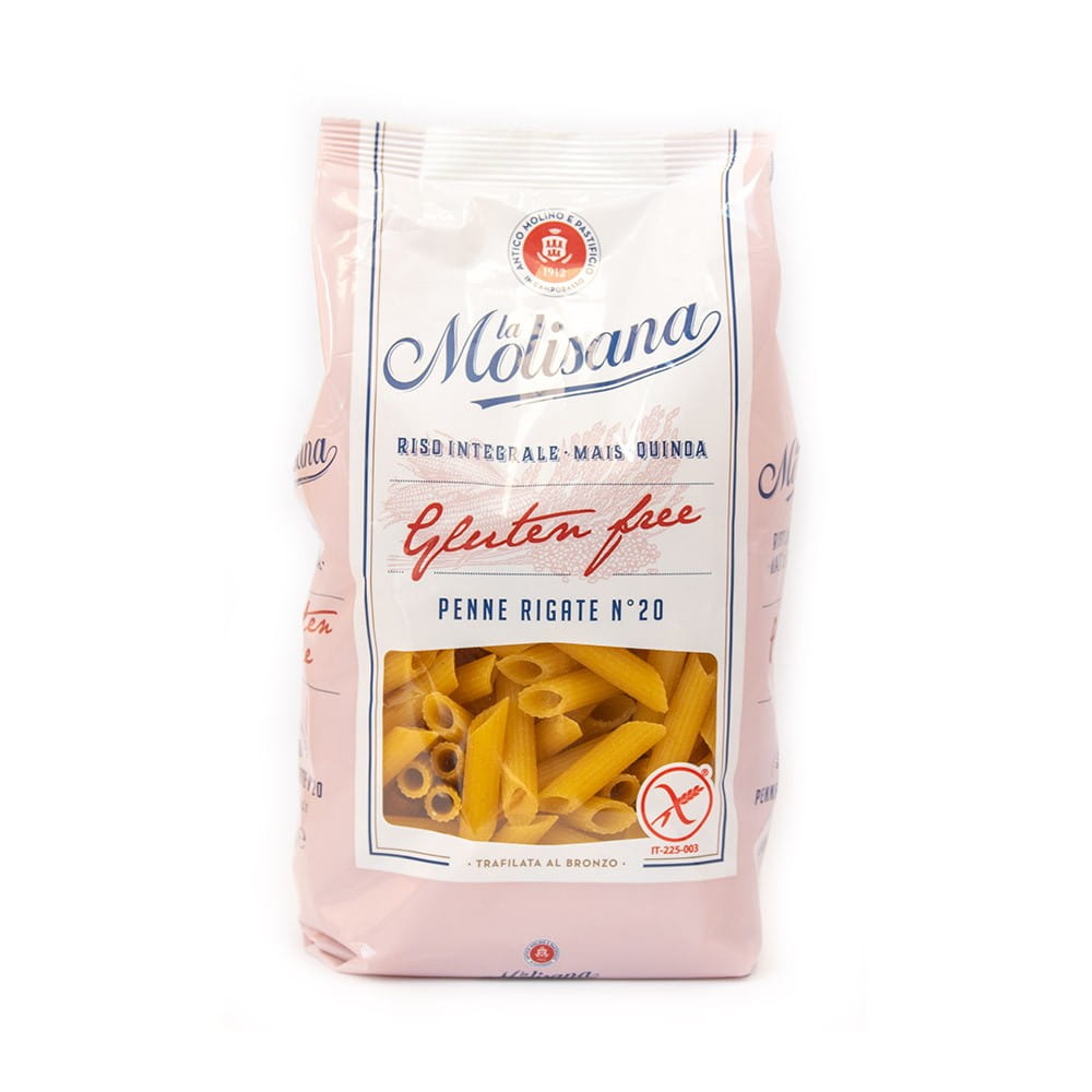 Pâtes penne rigate n°20 sans gluten 400 g LA MOLISANA