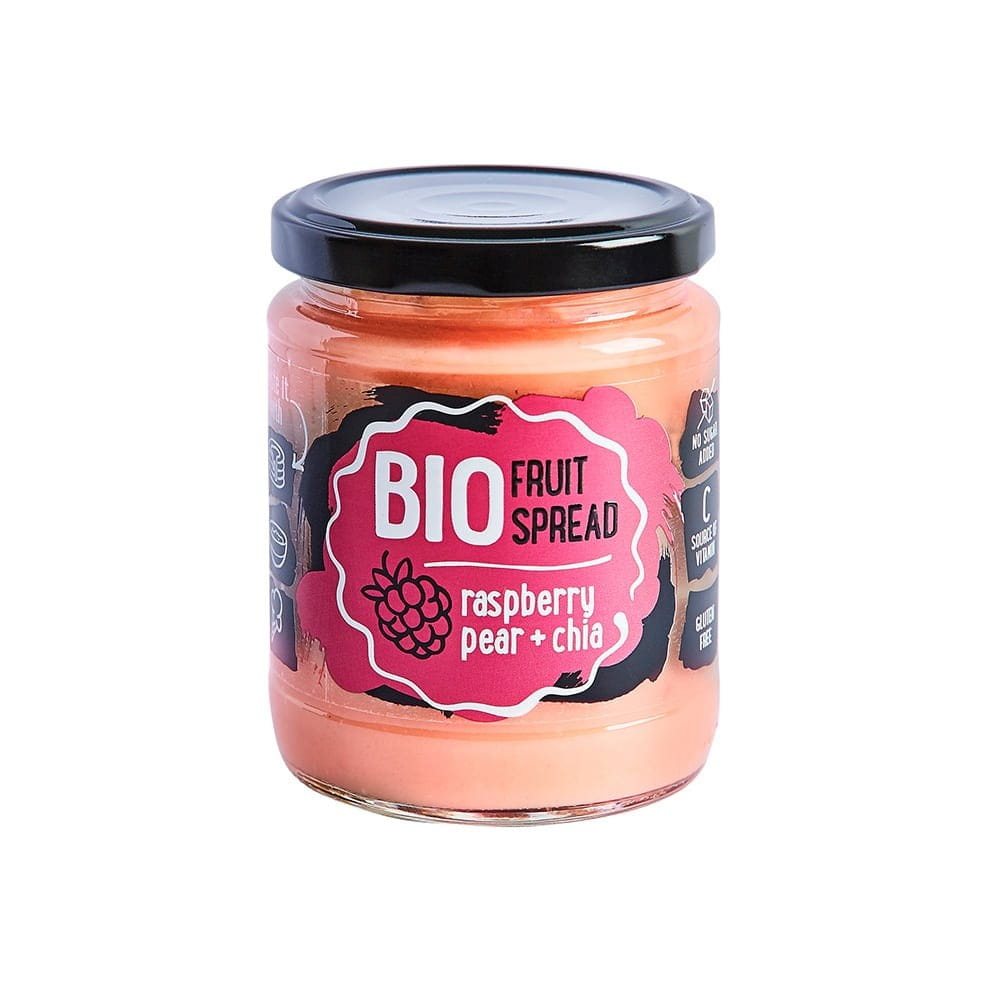 Crème de fruits poire - framboise - graines de chia BIO 245 g