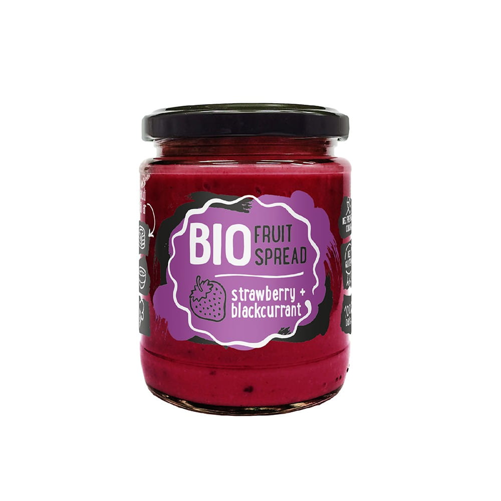 Crème de fruits fraise - cassis BIO 245 g