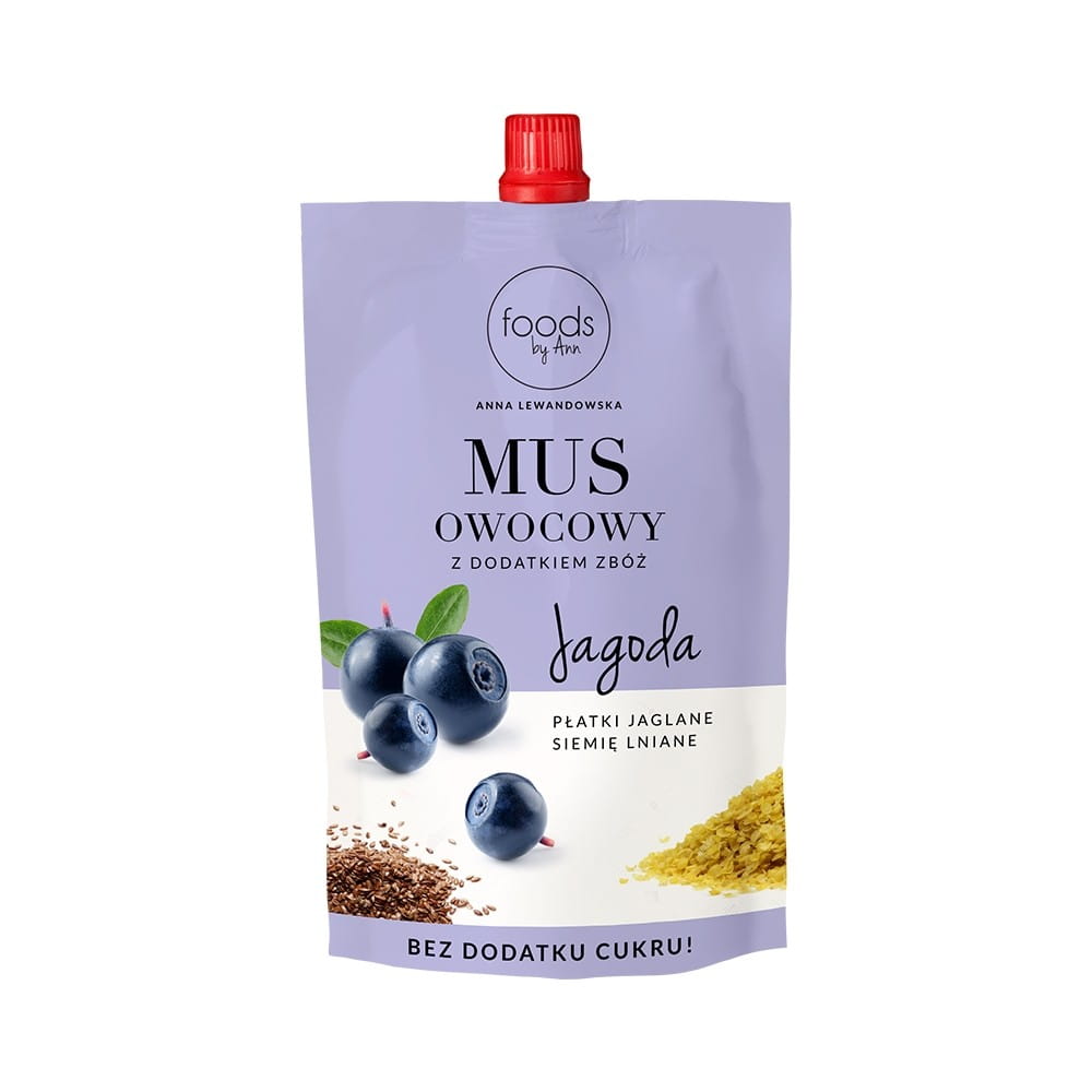 Mousse aux petits fruits flocons de millet graines de lin 100 g - FOODS BY ANN