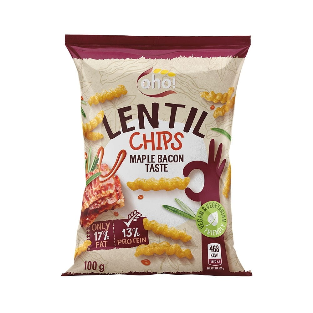Chips de lentilles corail saveur bacon 100 g