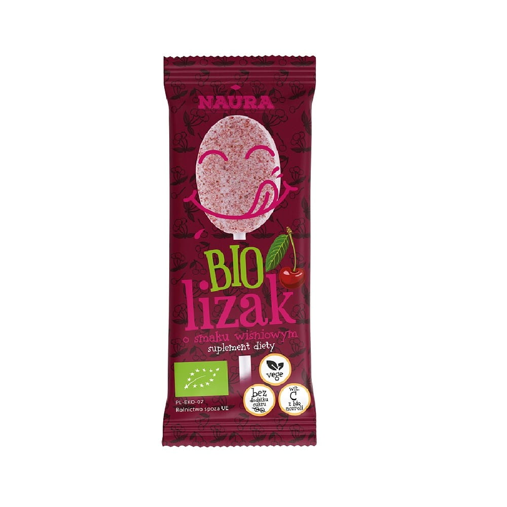 Sucette poudre saveur cerise BIO 6 g NAURA