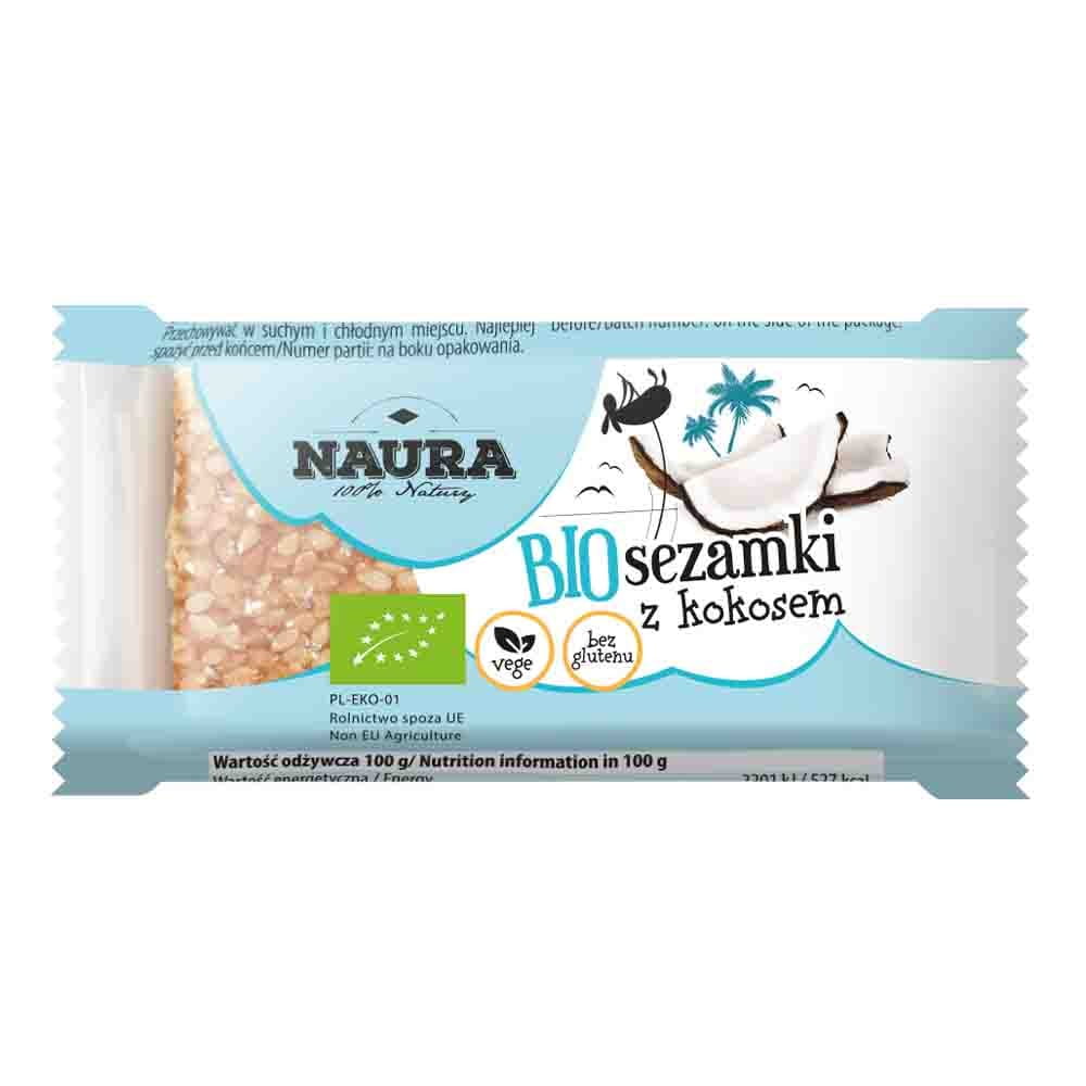 Snaps de sésame à la noix de coco BIO 27 g NAURA