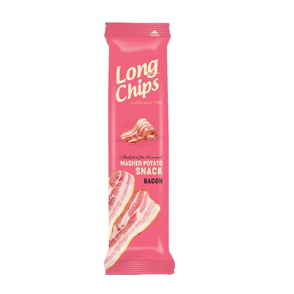 Chips de pommes de terre au goût de bacon 75 g - CHIPS LONGUES