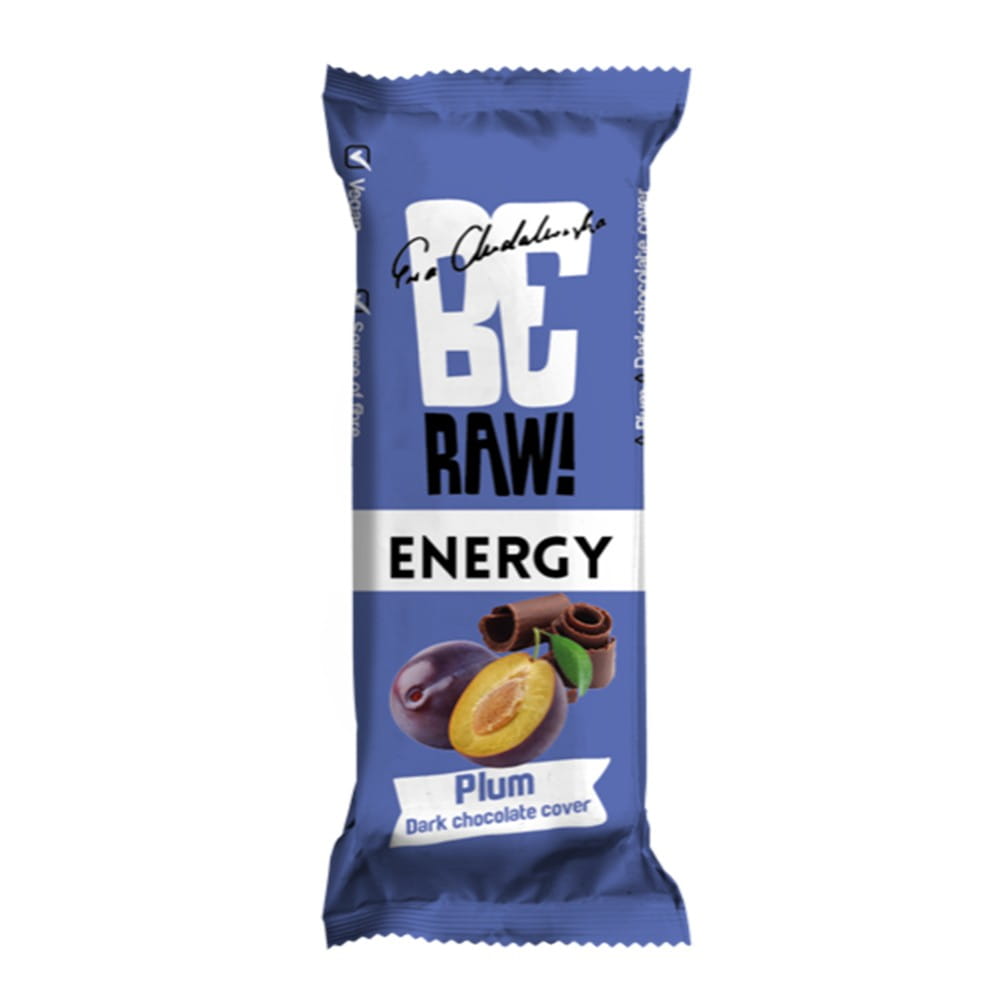 Barre énergétique prune au chocolat noir 40 g