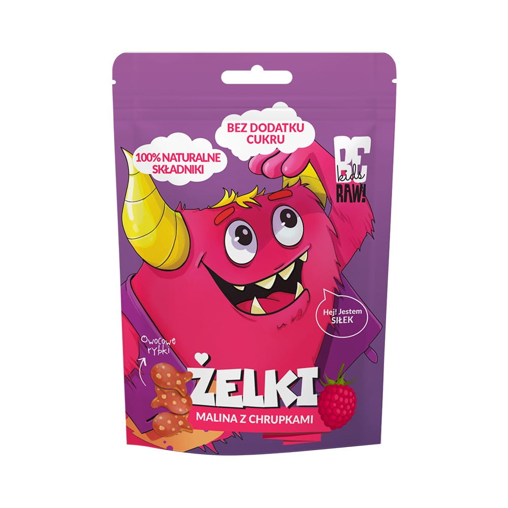 Jelly beans sans sucre ajouté, framboise avec chips 35 g