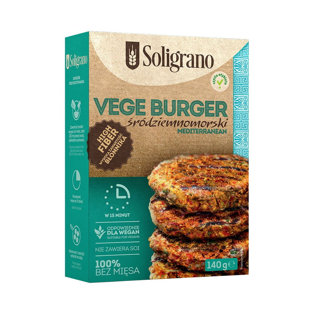 Burger végé méditerranéen 140 g - SOLIGRANO
