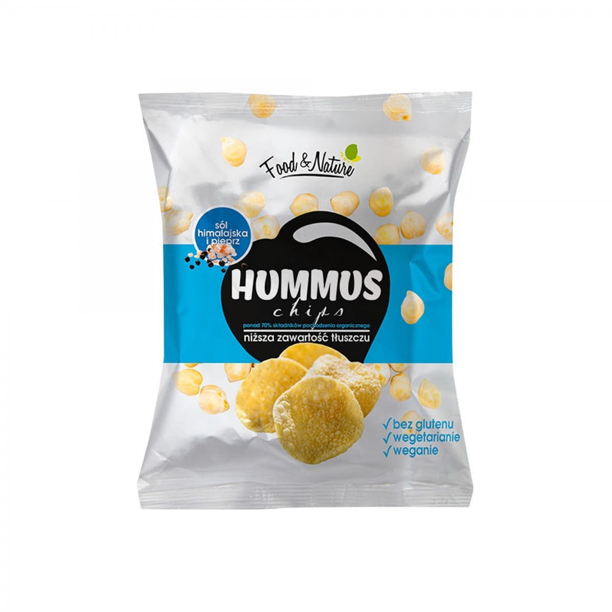 Chips de pois chiches sans gluten, sel & poivre 40 g SOLON