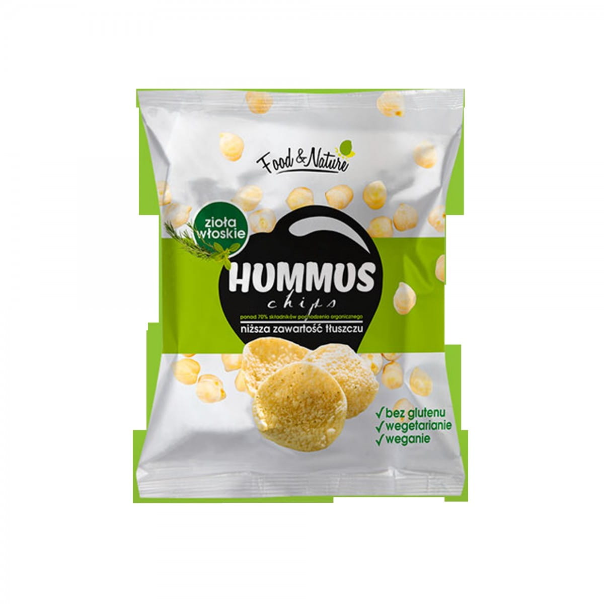 Chips de pois chiches sans gluten herbes italiennes 40 g SOLON