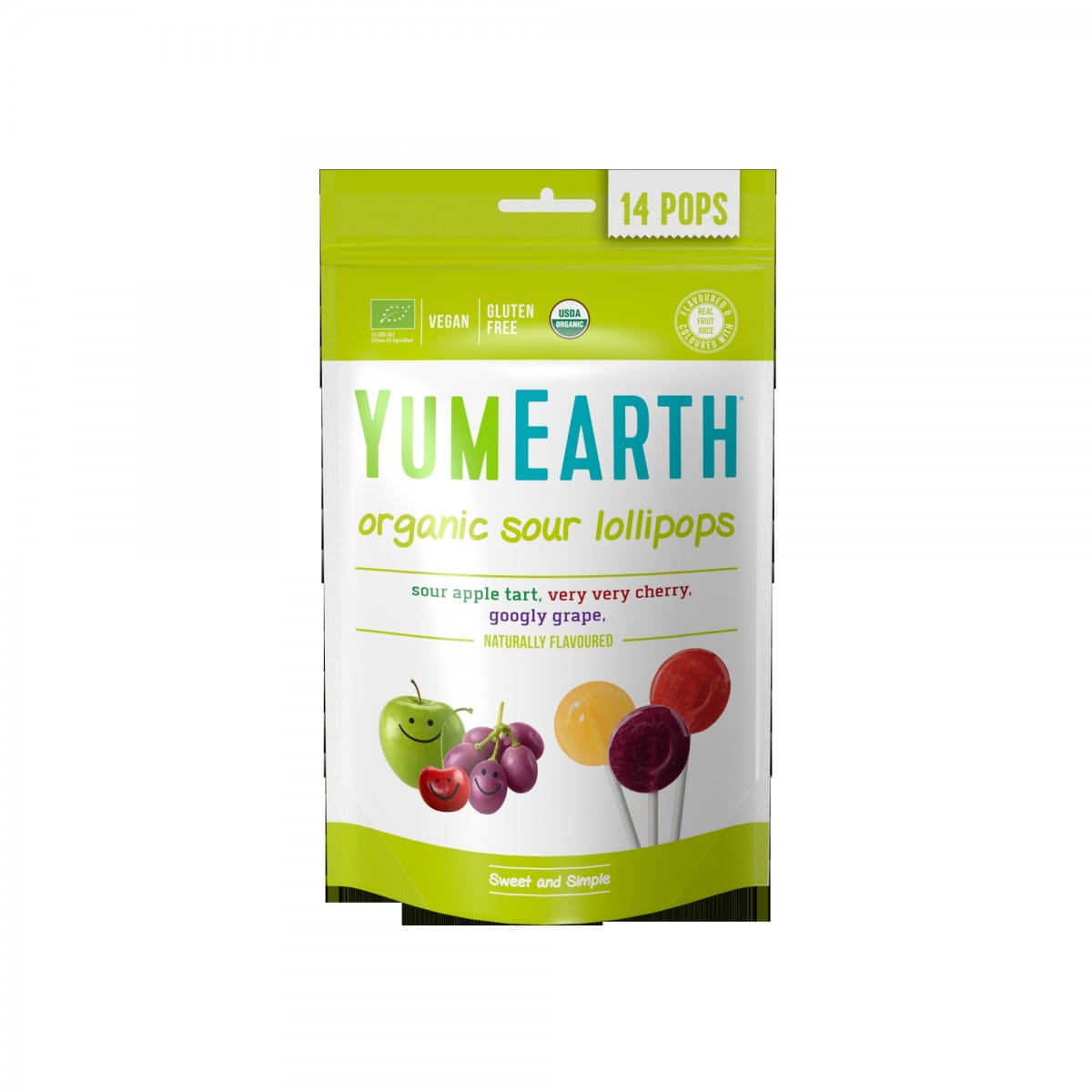 Sucettes acidulées à la vitamine C cerise fraise BIO 85 g