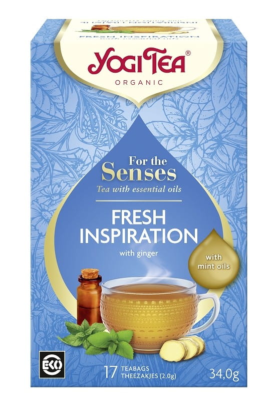 Thé frais pour les sens à l'huile de menthe (for the senses fresh inspiration) BIO (17 x 2 g) 34 g - YOGI TEA