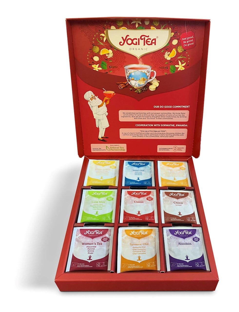 Coffret à thé BIO en coffret sélection 9 saveurs x 5 sachets 86 g YOGI TEA