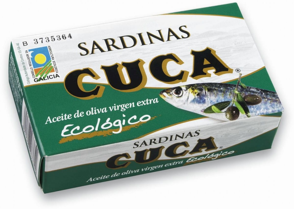 Sardines européennes à l'huile d'olive vierge extra BIO 120 g (85 g) - CUCA
