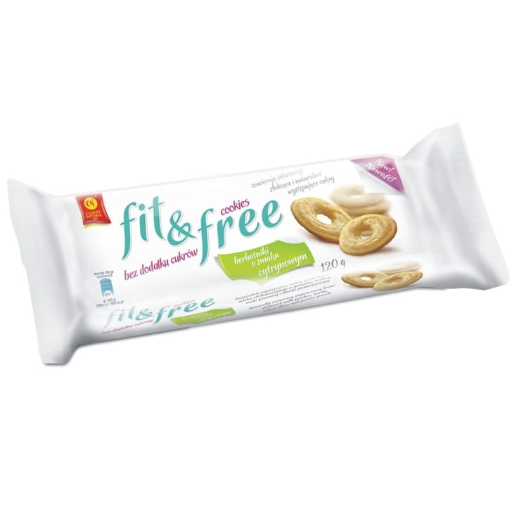 Fit & free biscuits au citron sans sucre 120g NYE SUGARS