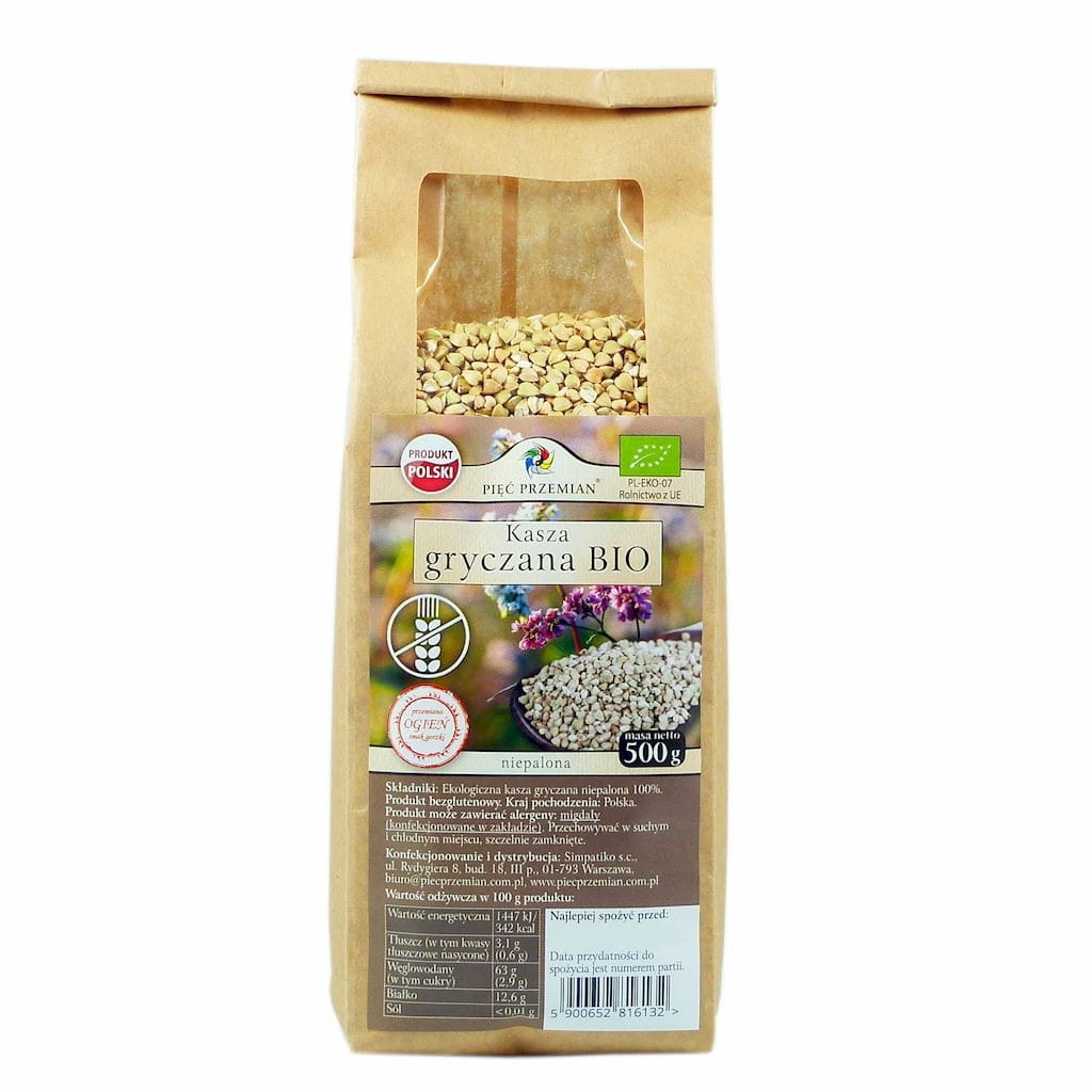 Gruau de sarrasin niEPAlona BIO 500g sans gluten CINQ CHANGEMENTS